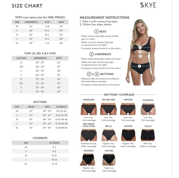 SKYE 2 PC Set Swimsuit Bikini Top And Bottom Small - Picture 14 of 14